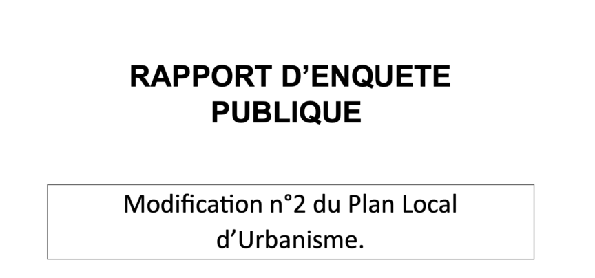 Modification n°2 of the Local Urban Plan (PLU)