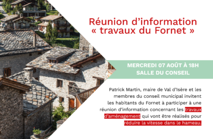 Réunion publique – Travaux au Fornet