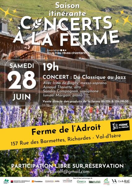 Les Concerts à la Ferme font escale à la ferme de l’Adroit !