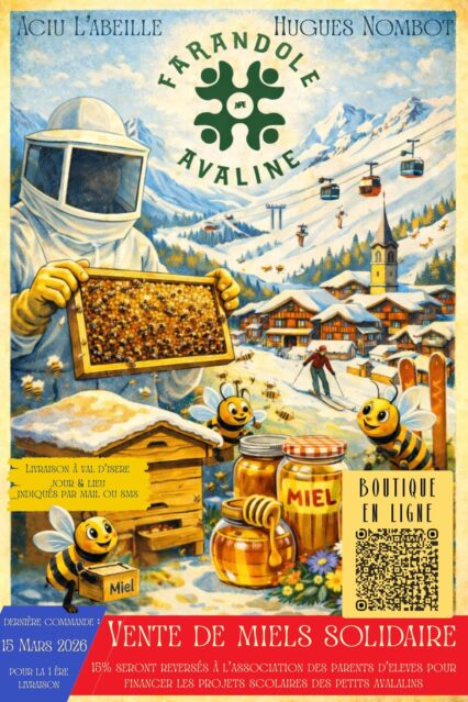 Vente de miels solidaire à Val d’Isère
