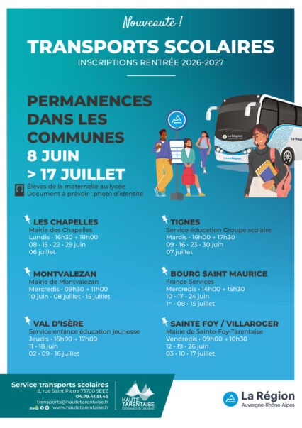 Permanences pour les inscriptions aux transports scolaires