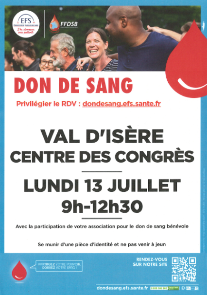 Don de sang à Val d’Isère : participez à un geste qui sauve des vies