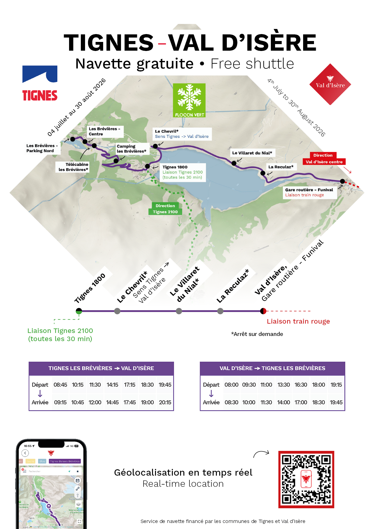 Navette Tignes-Val été 2026